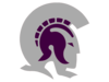 Trojans Gray And Purple Cut Image